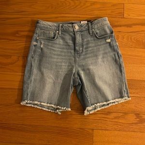 Women's Simply Vera Vera Wang High-Waisted 7" Bermuda Denim Shorts